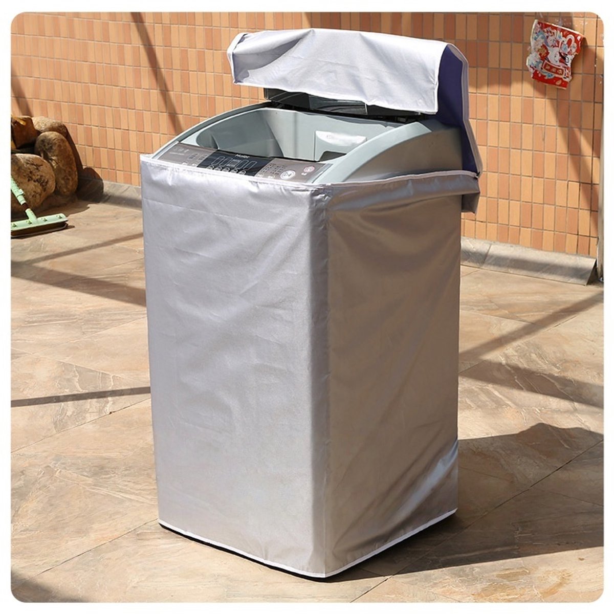 Waterdichte en UV-bestendige draagbare wasmachinehoes voor bovenladerwasmachines -S