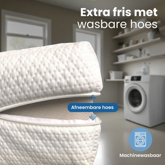 Surmatelas - 130x200 - Topper HR Mousse froide - Amovible Lavable Tique - Orthopédique - Anti-allergique - Dureté Medium - Hybride - Surmatelas - 7cm - Topper Hotel XL - Anti Bactérien - Certifié CertiPUR® et Okoetex