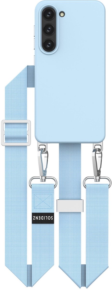 Geschikt voor Samsung Galaxy S23 Hoesje Met Koord - Afneembaar Koordje S23 - Backcover Met Koord S23 - Telefoonhoesje - Cord Case - Telefoon Ketting Verstelbaar - Lanyard - Geschikt voor MagSafe Case - Solidenz Collection - Blauw