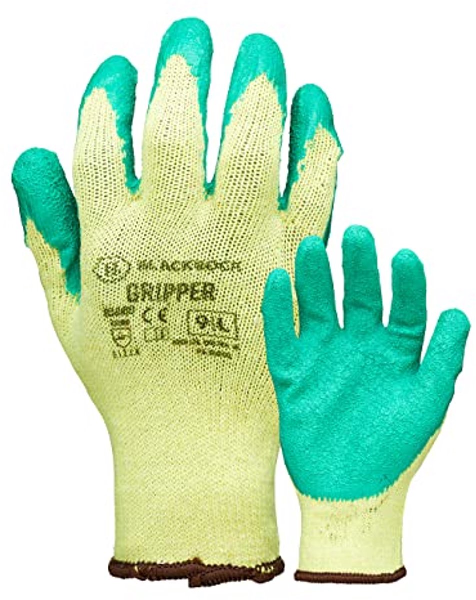 Grijper Werkhandschoenen met Latex Palm Coating - Maat 9/Large voor Optimale Grip