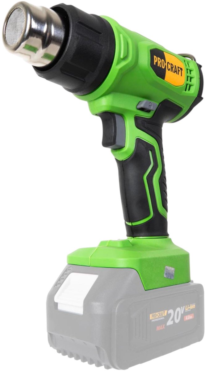 Procraft PH24bb accu-heteluchtpistool 20 V 50 - 550 °C Solo - zonder accu, zonder oplader