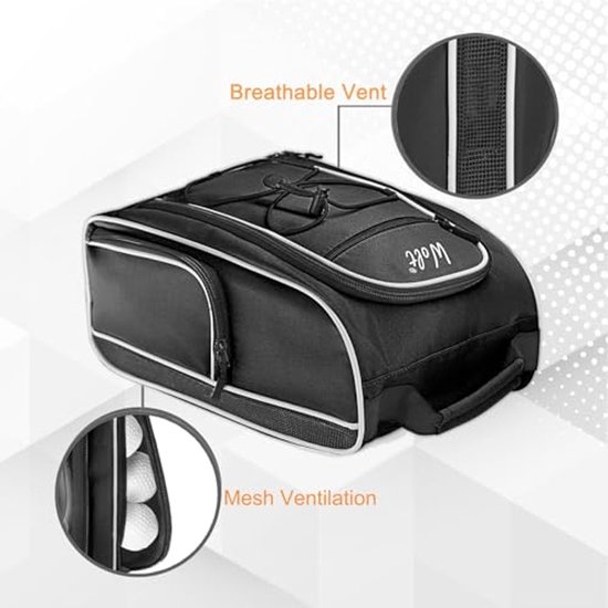 Golfschoenentas voor Sport en Reizen - Ruime Tas met Ventilatie en Dubbel Buitenvak van Merkloos — afbeelding 2