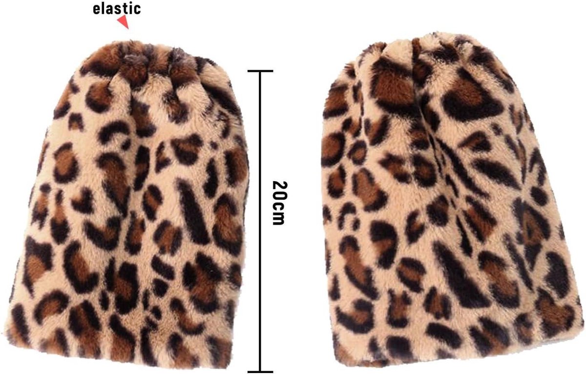 Nanxson Beenwarmers voor dames, winter, luipaard, beenwarmers voor cosplay, party, festival, bruin (leopard), L