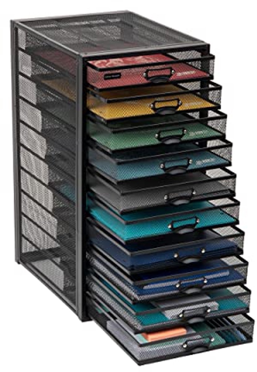 Multifunctionele Bureauorganizer met Uittrekbare Laden voor Efficiënte Opslag