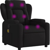 vidaXL - Massagestoel - verstelbaar - stof - zwart