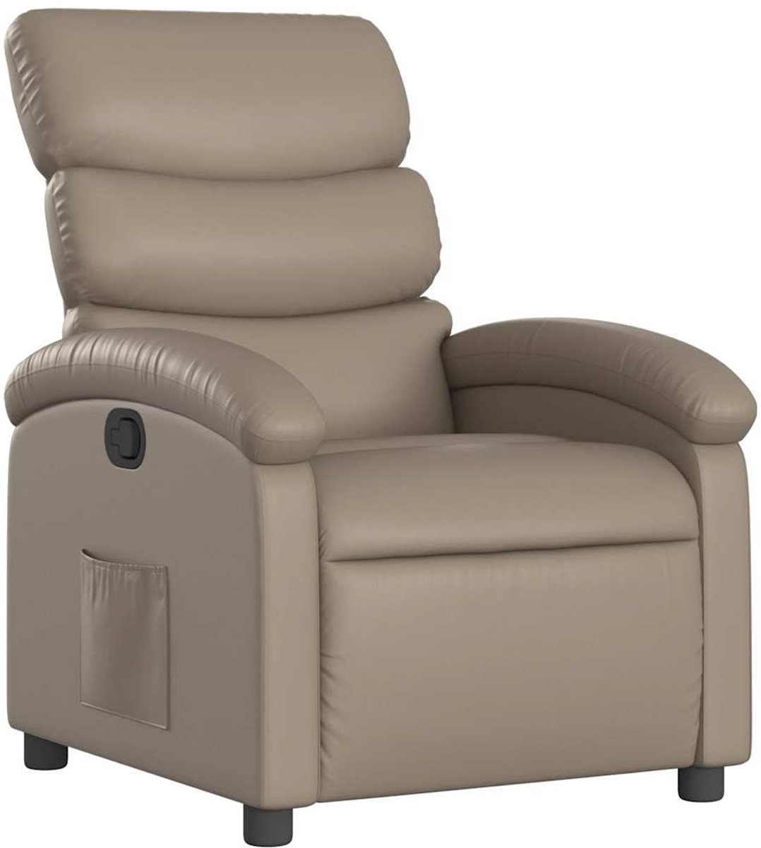 vidaXL Fauteuil - verstelbaar - kunstleer - cappuccinokleurig