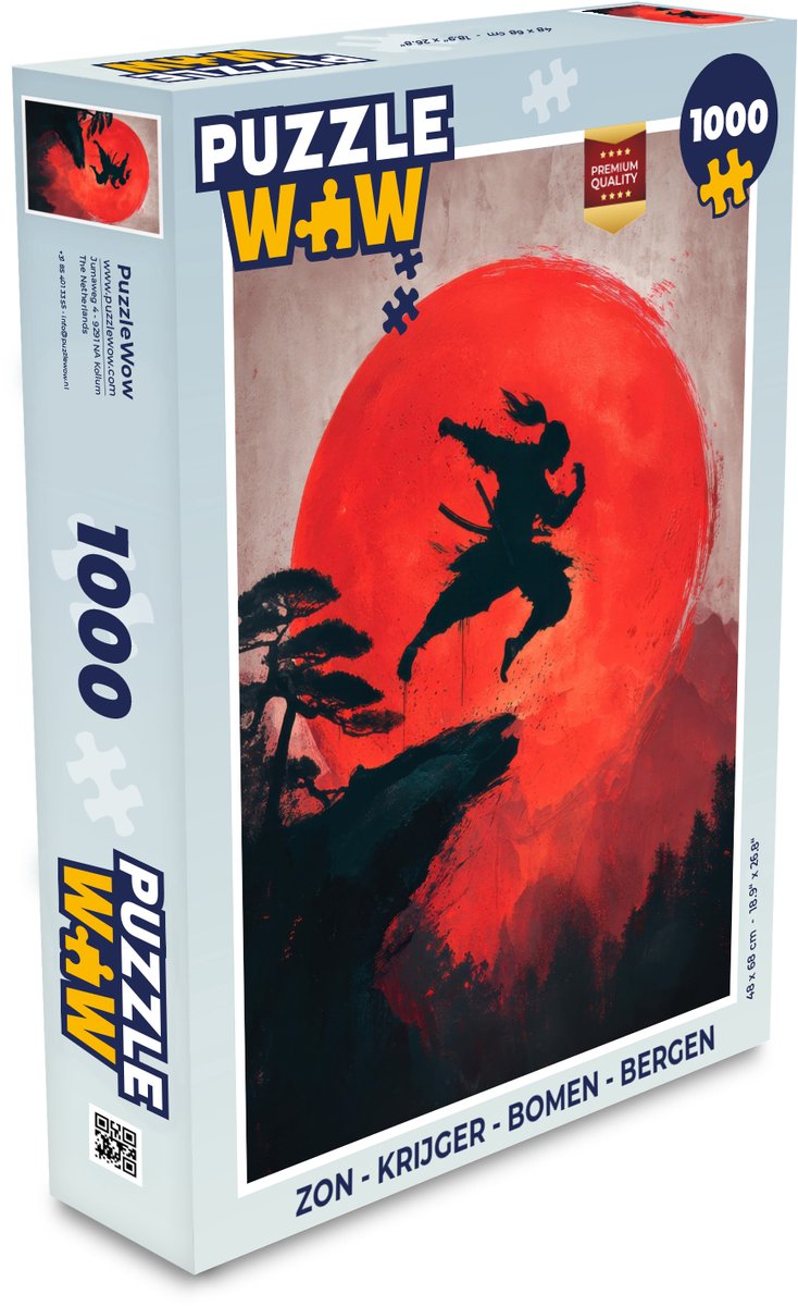 Puzzel Zon - Krijger - Bomen - Bergen - Legpuzzel - Puzzel 1000 stukjes volwassenen