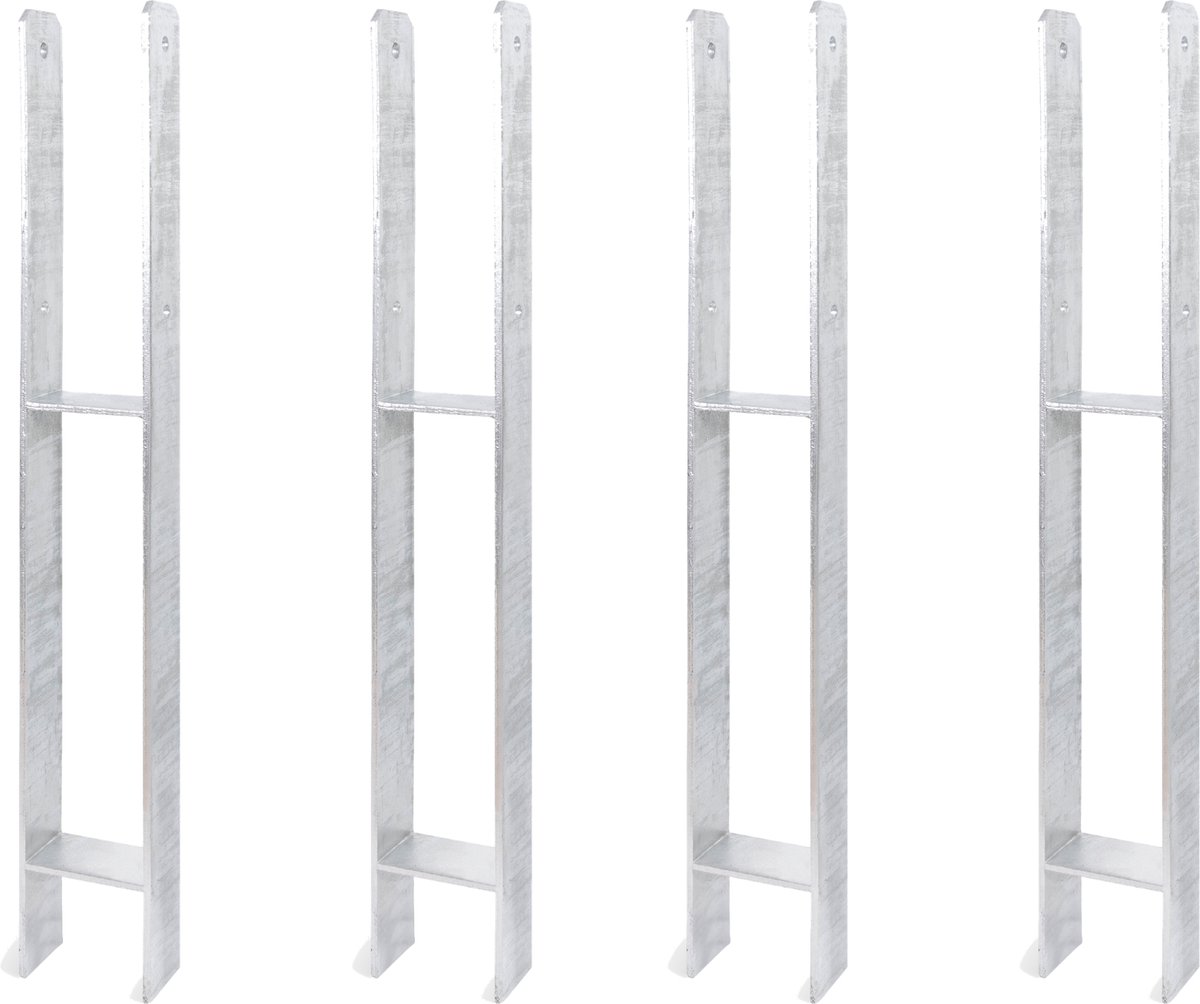 Alberts 4 x H-paaldrager, 91x800 mm, materiaaldikte 6 mm, diepte 60 mm, thermisch verzinkt