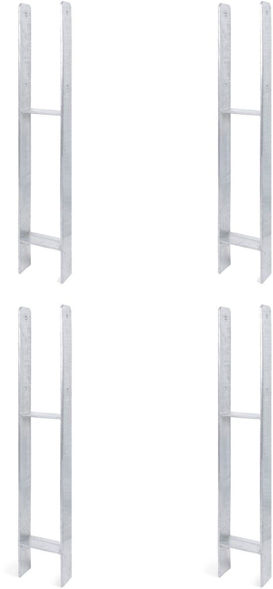 Alberts 4 x H-paaldrager, 116x800 mm, materiaaldikte 6 mm, diepte 60 mm, thermisch verzinkt