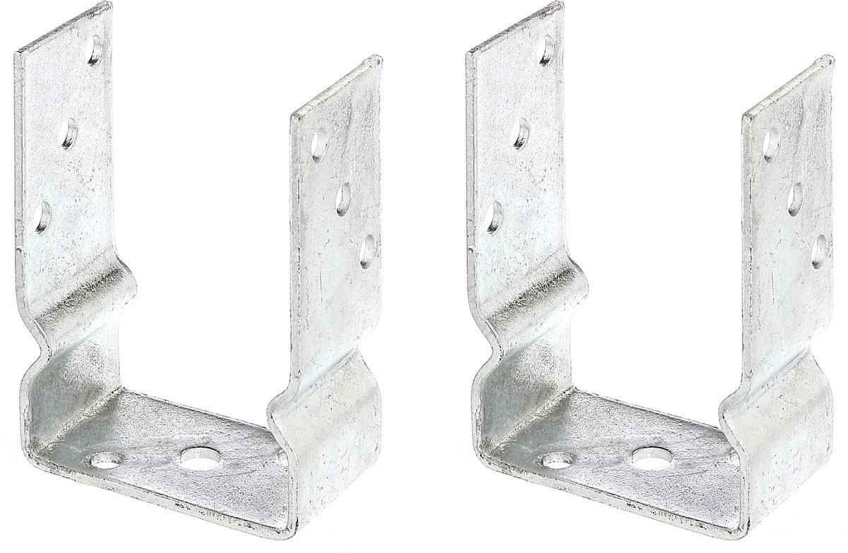Alberts 2 x U-paaldrager, 101x150 mm, thermisch verzinkt, voor opschroeven, diepte 60 mm