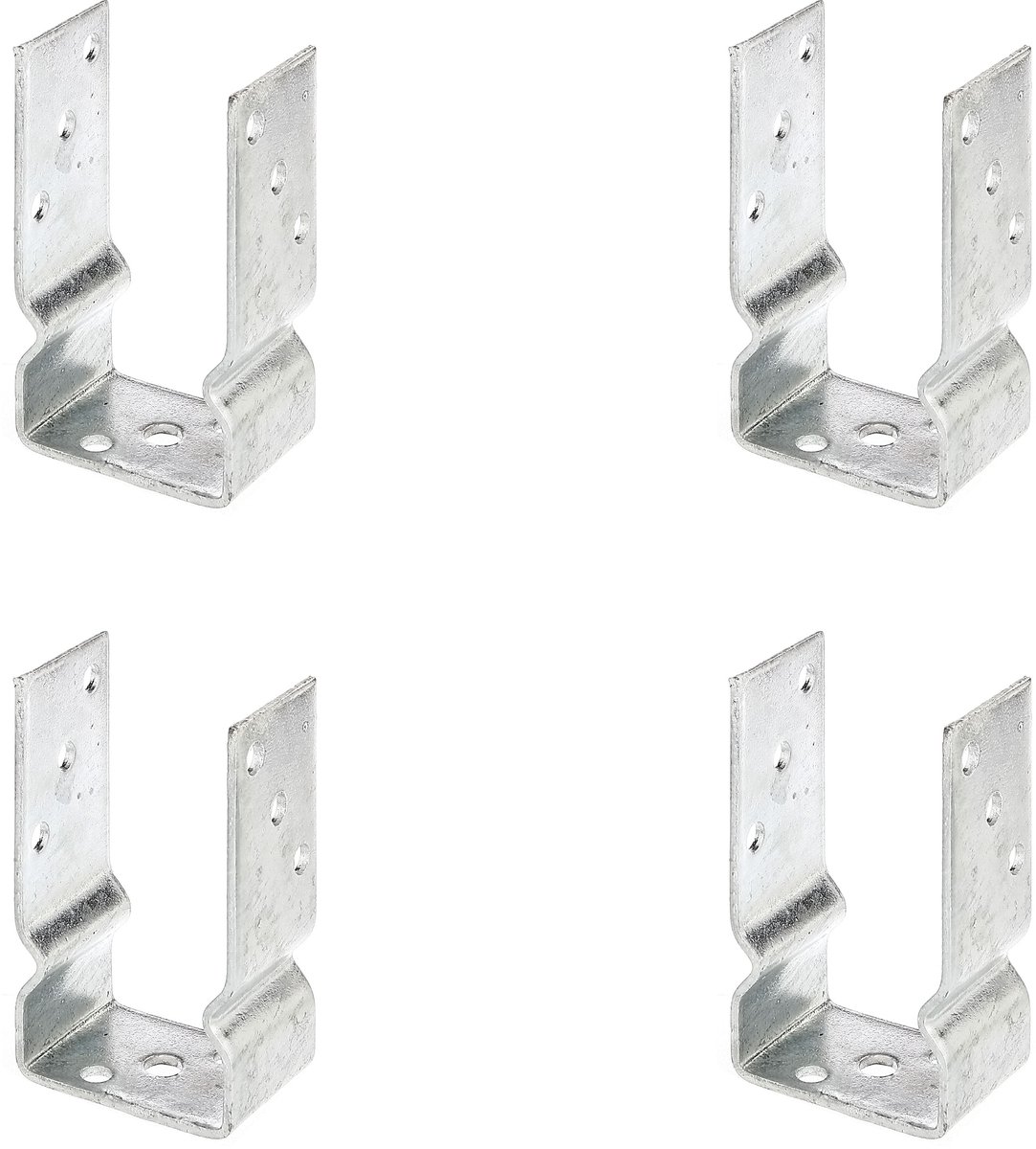 Alberts 4 x U-paaldrager, 81x150 mm, thermisch verzinkt, voor opschroeven, diepte 60 mm