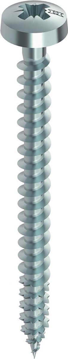 HECO spaanplaatschroeven bolkop -  4,5x40mm - pozidriv verzinkt - 200 stuks
