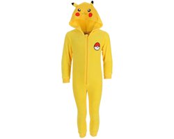 Pokemon Onesie - Maat 134/140 - Pickachu - Polyester - Pyjama - Geel