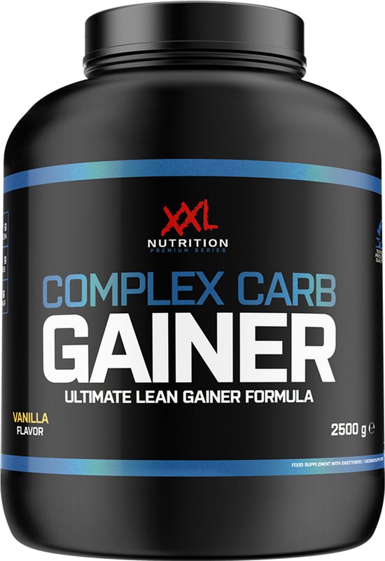 XXL Nutrition - Complex Carb Gainer - Maaltijdvervanger, Weight Gainer, Mass Gainer, Shake Spiergroei & Herstel - Diverse Smaken - Vanille - 2500 Gram (25 - 50 shakes)