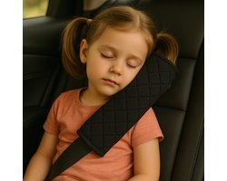 HEM 2x Autogordel Beschermhoes – Comfortabel Zwart Schouderpad – Universeel – Anti-Schuren & Anti-Irritatie – Gordelkussen - Riemhoes