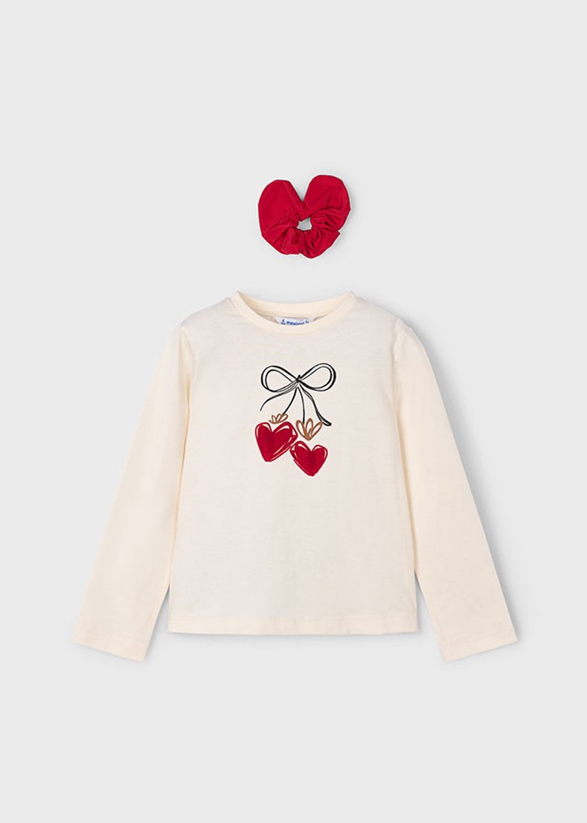 MAYORAL - Meisjes t-shirt - Maat 92 - Meisjes - Creme -