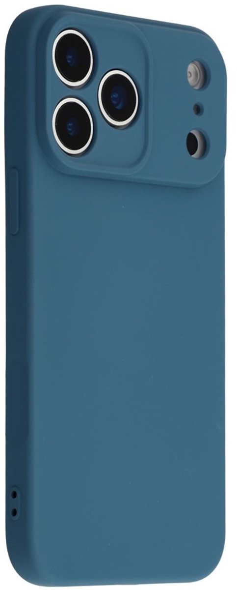 Amorus Hoesje - Geschikt voor iPhone 17 Pro Hoesje - Amorus Colour TPU Back Cover - Metallic Blue