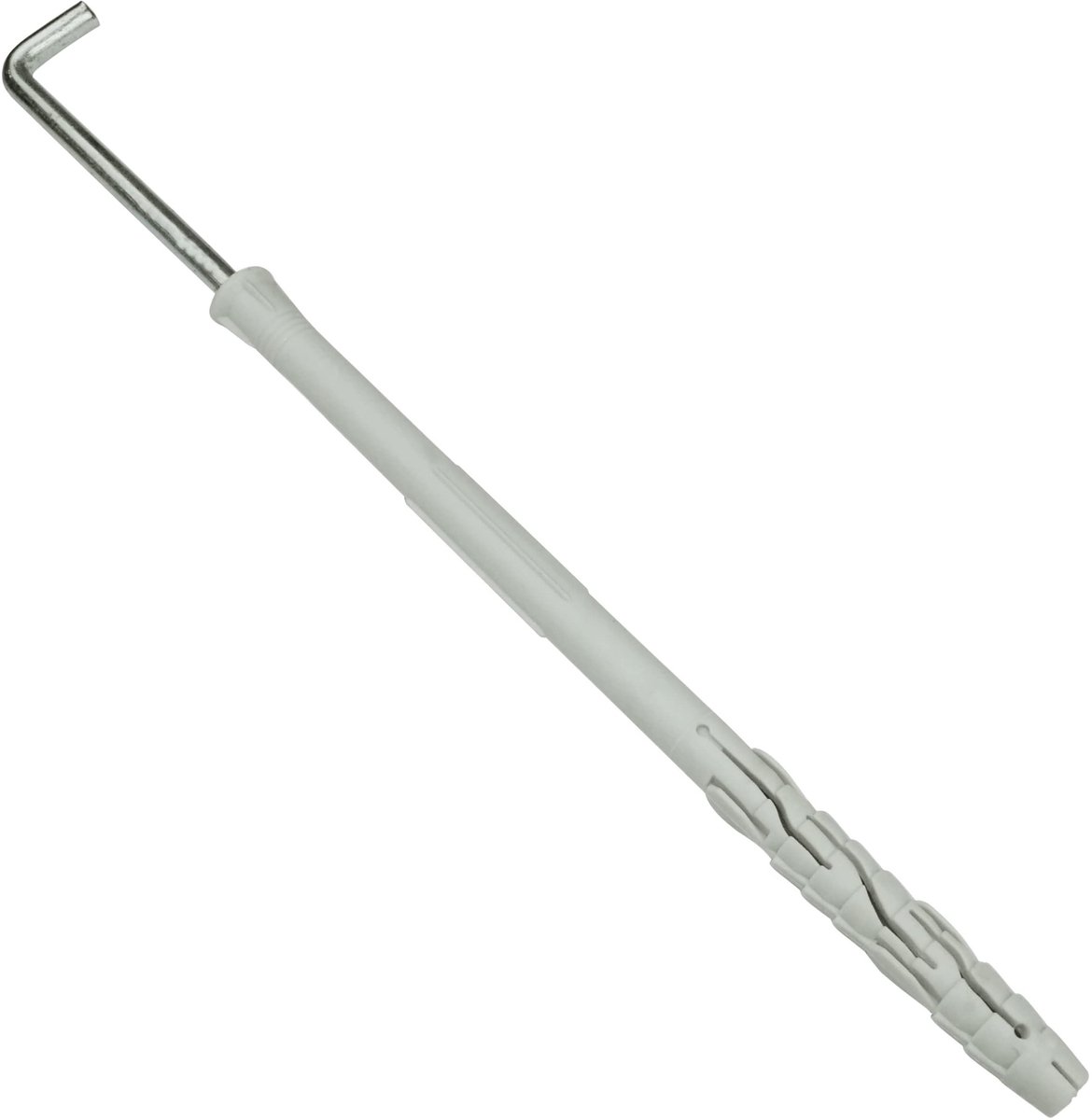 C57629 - Set van 10 universele pluggen Ã˜10x180mm in plastic + 10 'L'-haakjes voor schroeven Ã˜7x190mm in staal - voor hout, beton, metselwerk