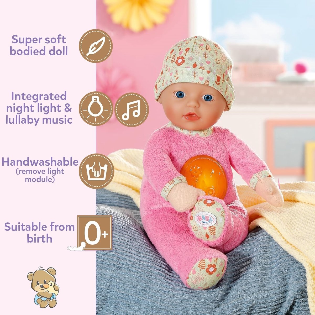 BABY born Nachtvriendje voor baby's - Babypop (30 cm) — afbeelding 3