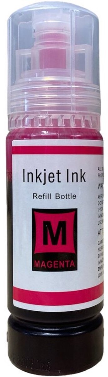 103M | C13T00S34A Magenta Huismerk inktfles compatible met Epson ECOTANK L1110 / ECOTANK L3110 / ECOTANK L3111 / ECOTANK L3150 / ECOTANK L3151 / ECOTANK L3156 / ECOTANK L3160 / ECOTANK L5190