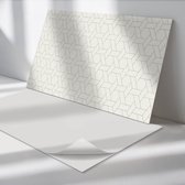 Wallfluent Vinyl Wandpaneel - Geometrisch zeshoekig patroon Zelfklevend Muurpaneel - 120 cm x 60 cm - Romig Vinyl Wandpaneel - 1 stuk - Rechthoekig Wandbekleding Vinyl - Patroon Wandpaneel - Vinyl Wandbekleding - Wandpaneel Keuken en Badkamer