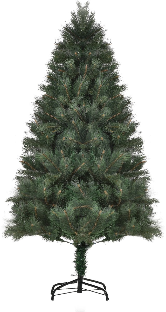 HOMCOM Kerstboom Kunststof, Metaal Ø90 x 180H cm Groen