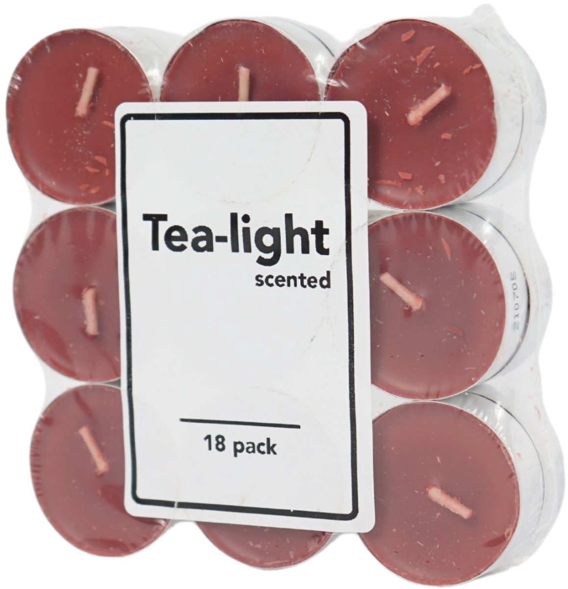 Waxinelichtjes Appel-Kaneel – Theelichtjes - 18 stuks – Rood – 4 uur