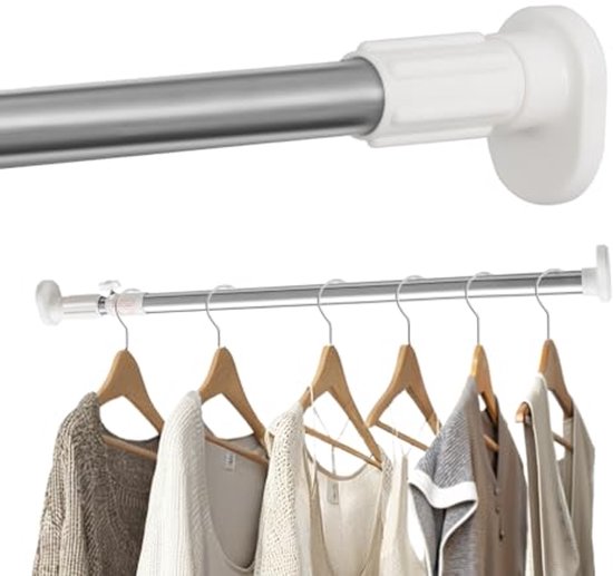 Xivada Kledingroede Zonder Boren - Garderobestang Verstelbaar - Kledingstang 62-100cm