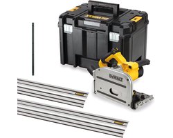 foto van DeWALT DWS520KT Invalzaag incl. 2x Geleiderails en koppelstrip