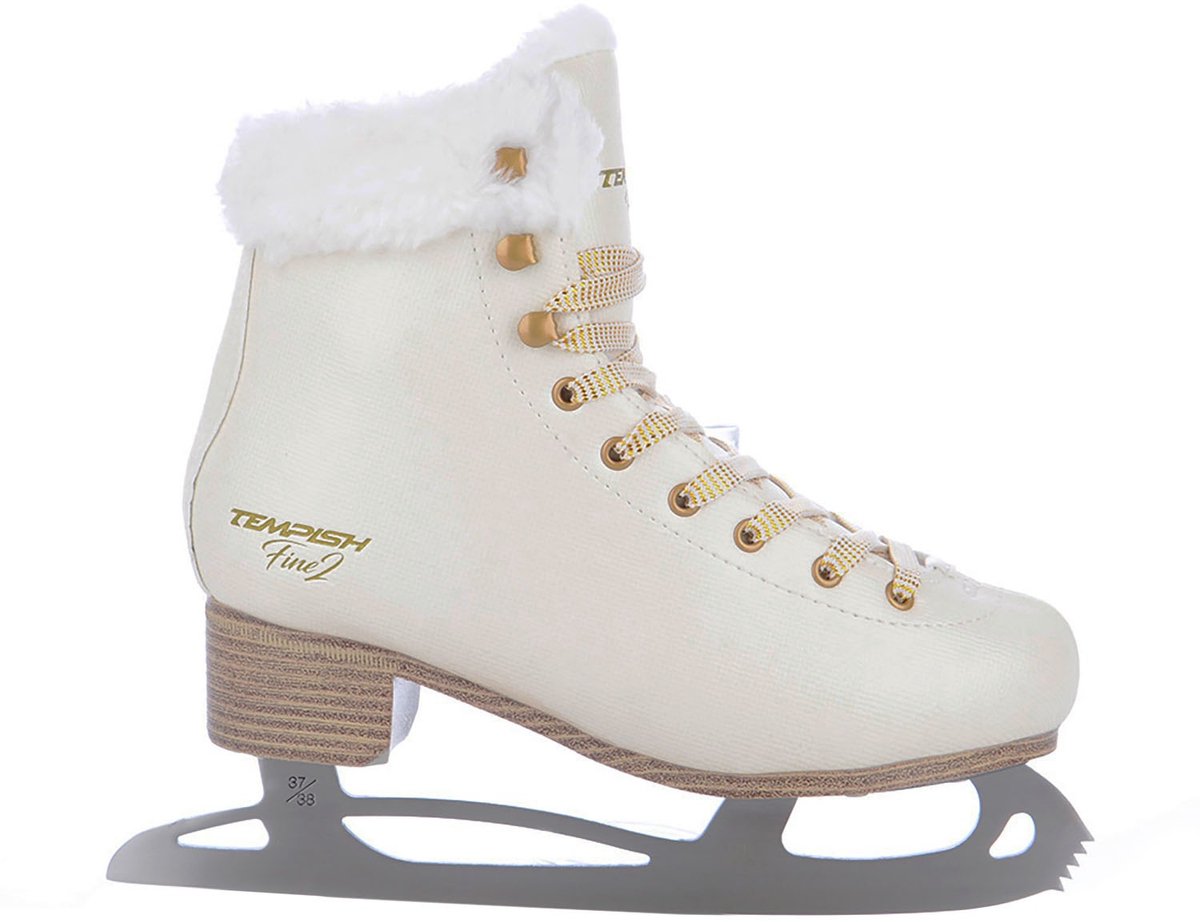 Tempish – Fine II – Kunstschaatsen – Schaatsen Dames – Beige – Verstevigde Enkelsteun & Premium Kunstleer – Maat EU 39