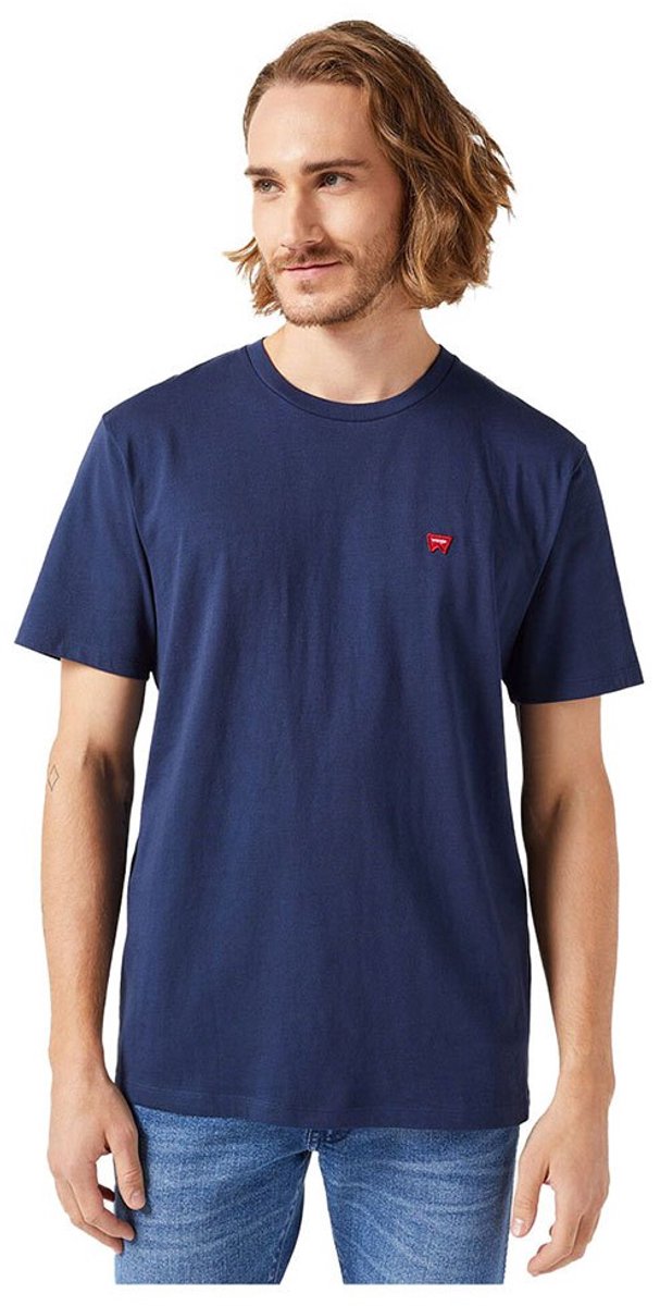 Wrangler 112350434 Sign Off T-shirt Met Korte Mouwen M Man Blauw