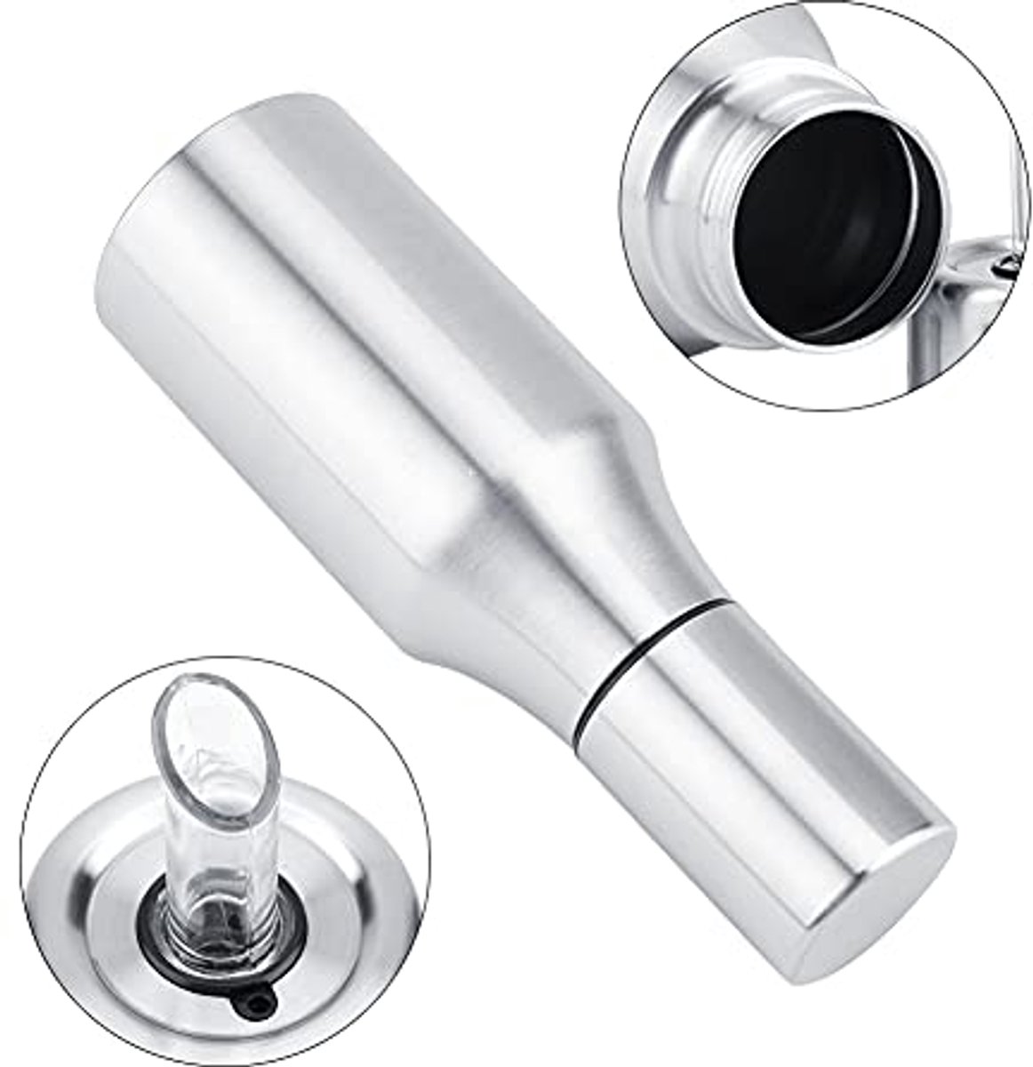 Shatterproof and Leakproof Vinegar Dispenser Stainless Steel Olive Oil Bottle Kitchen Spice Storage Can Kitchen Cooking Supplies (#3)