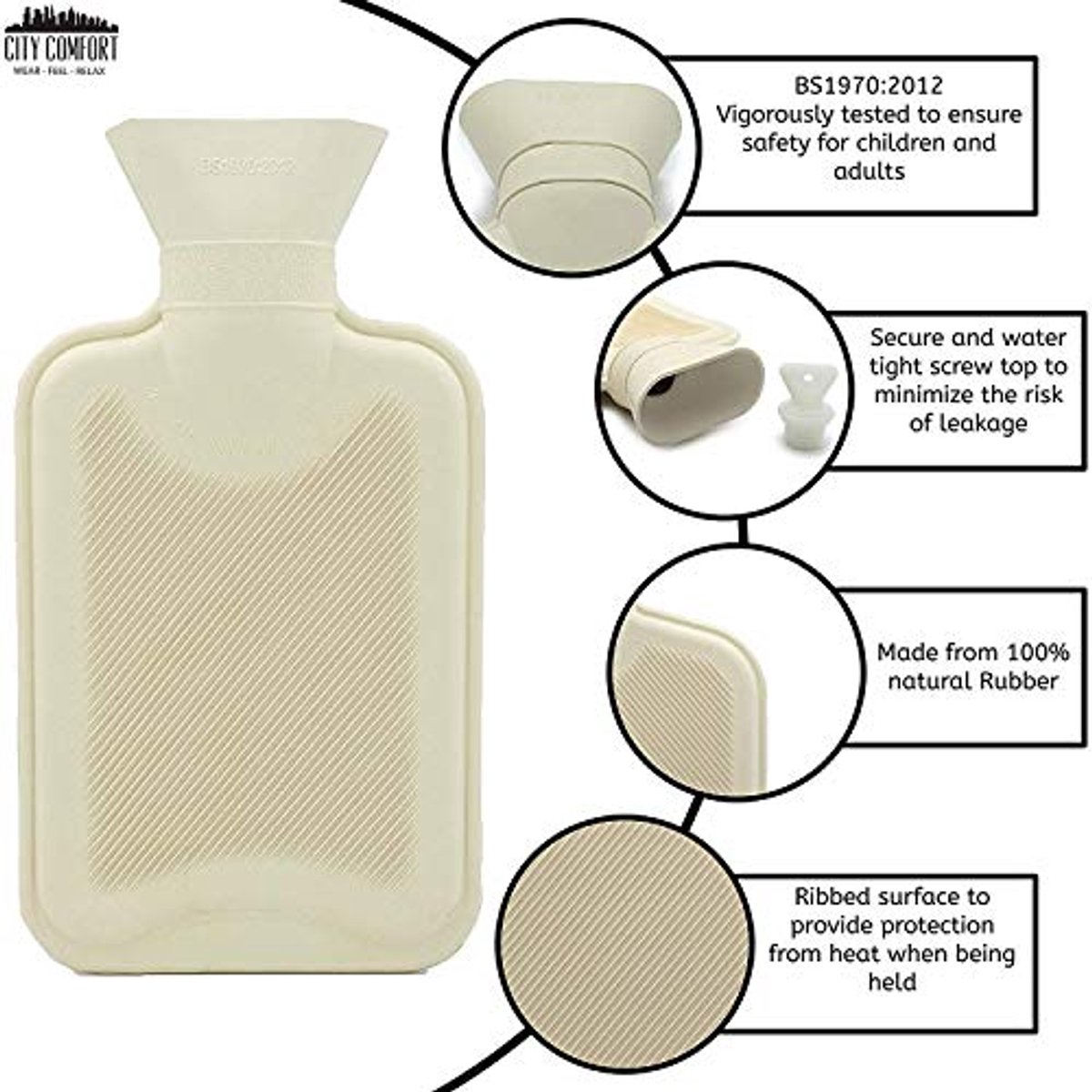 Zachte fleece warmwaterkruik voor pijnverlichting en warmtecomfort
