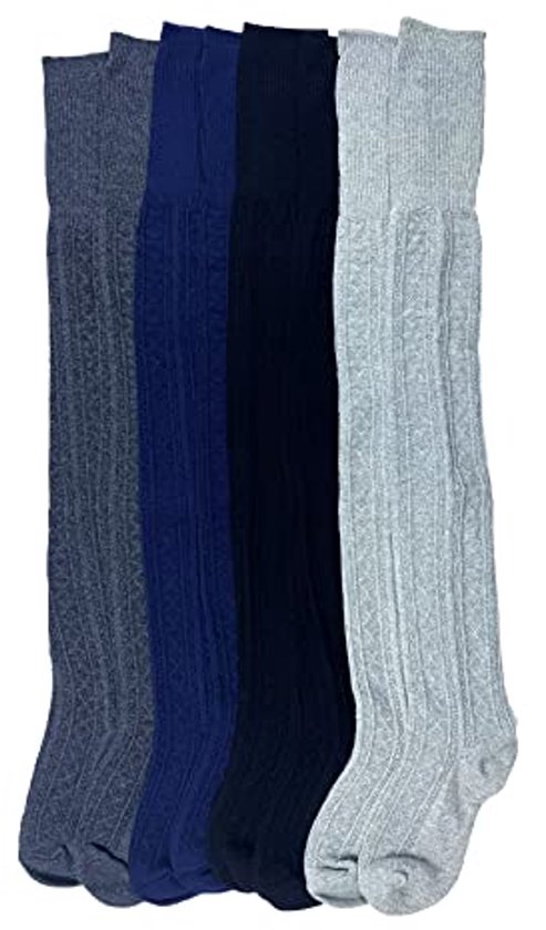 Chaussettes hautes pour femmes - Bas longues tricotées pour l'hiver