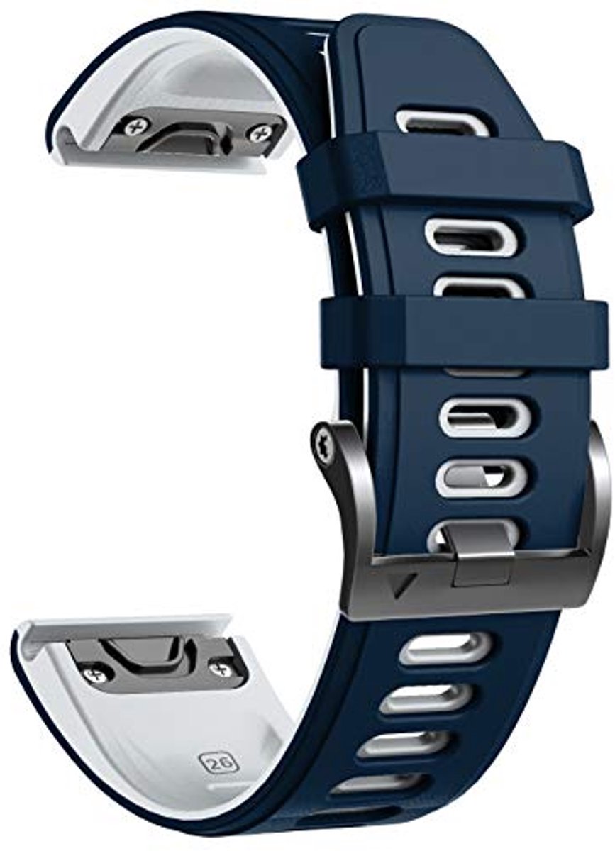 Siliconen Vervangarmband voor Garmin Fenix 6X/5X/3 - 26 mm Quick-Fit in Diverse Kleuren