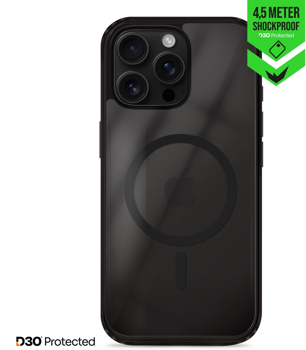 Striker Hoesje geschikt voor Apple iPhone 16 Pro Max MagSafe Telefoonhoesje Hardcase | Striker X-Core Xtreme Impact Backcover Shockproof | Geschikt voor MagSafe | Geschikt voor Draadloos Opladen met Magnetische Ring | Geschikt voor MagSafe Case -