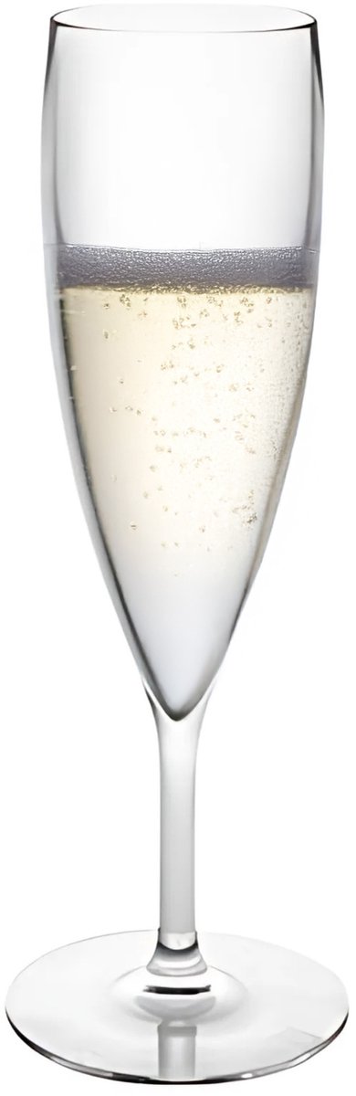 MPDrink Champagne/prosecco flute glas Reims - 160 ml - onbreekbaar transparant kunststof - camping/catering glazen