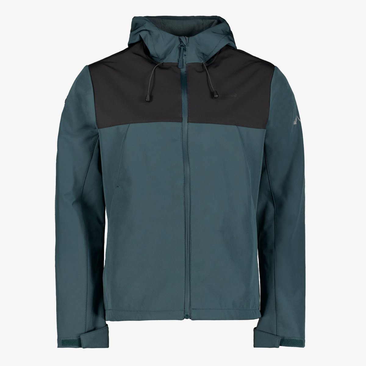 Mountain Peak heren softshell jas blauw zwart - Maat XXL