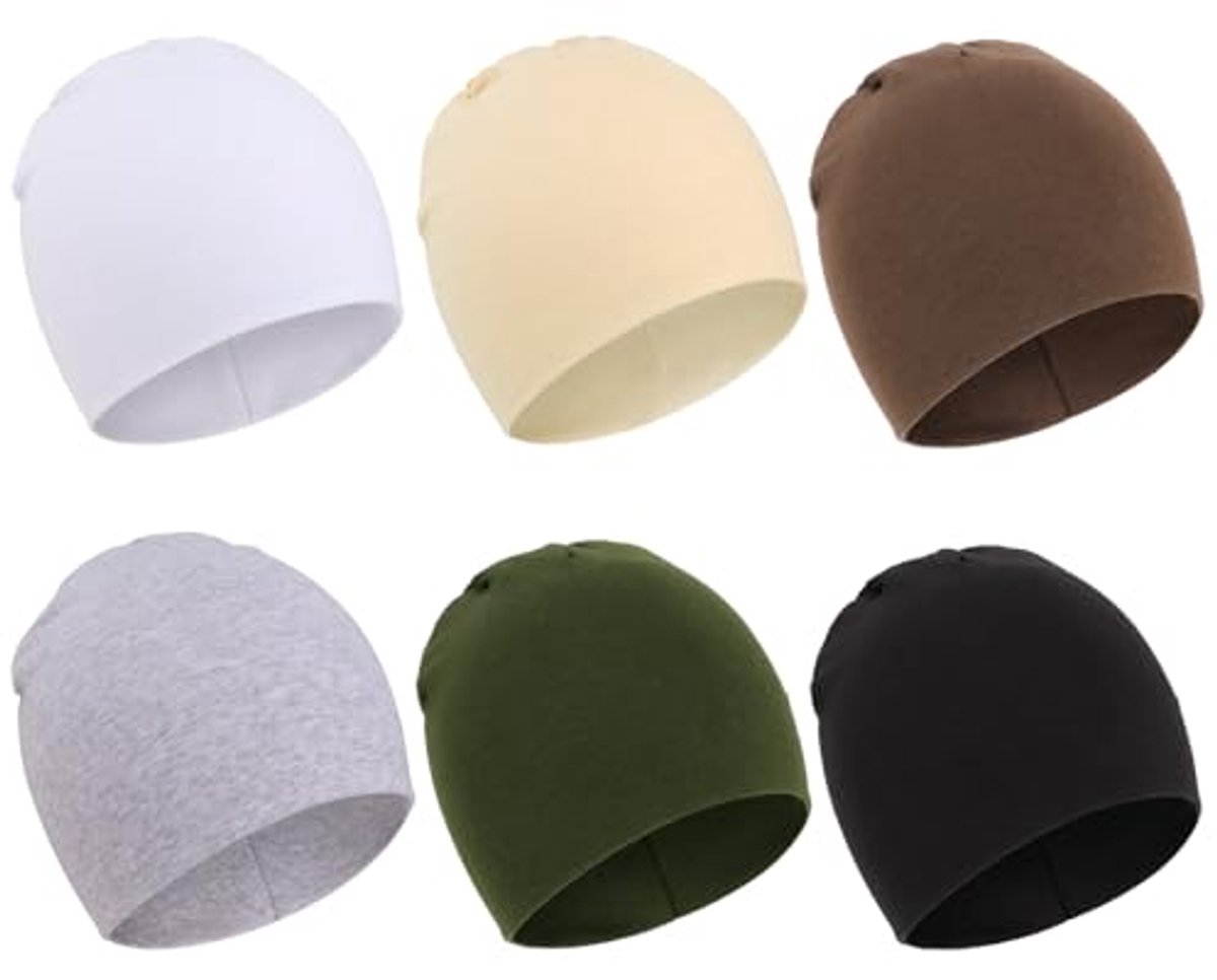 Image of 6-pack Baby Beanie Zachte Gebreide Mutsen voor Pasgeborenen en Peuters