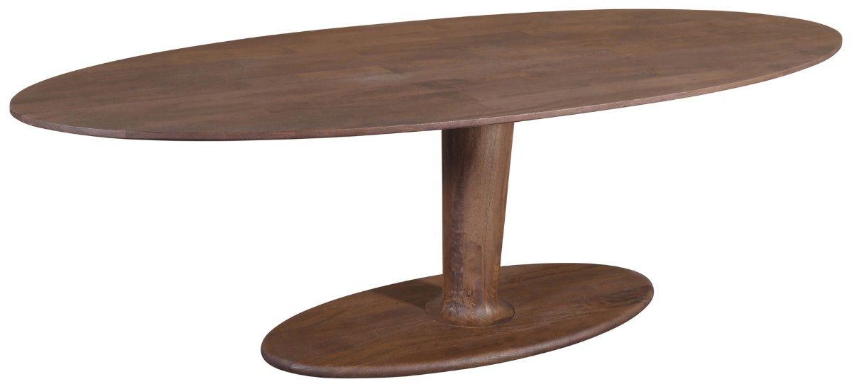DÉJA Living Eettafel Xàtiva - Ovaal Donkerbruin Mangohout - 200x100x76cm