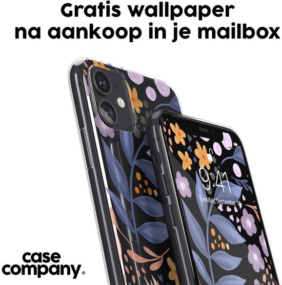Twee telefoonhoesjes met bloemenprints, één met scherm getoond.