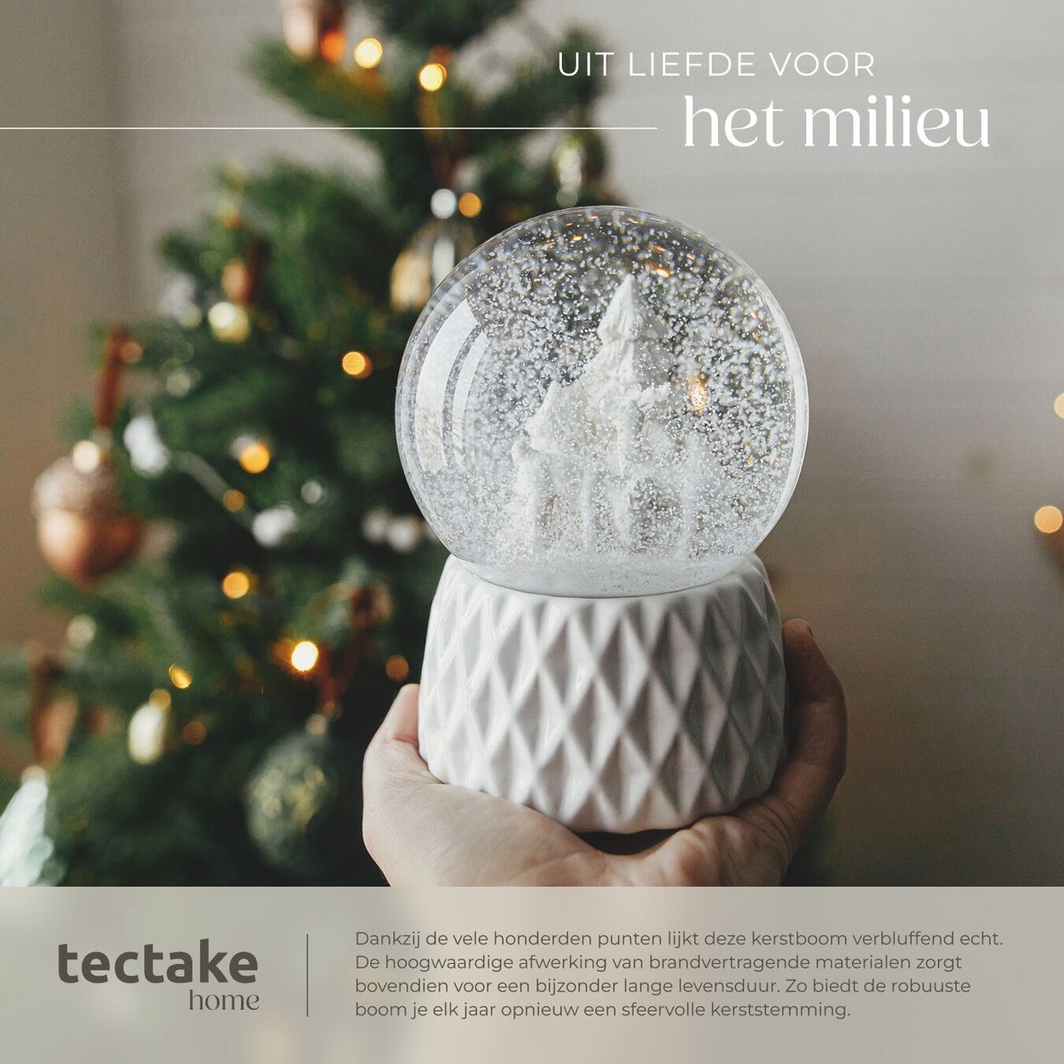 tectake® Kunstkerstboom - Levensecht met flexibele takken - Volumineus - Stabiel en eenvoudig te monteren - Kunstkerstboom als kerstversiering - 180cm - 742 takken - Groen – foto 8