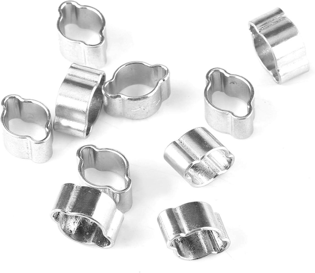 Allecto Plus - Gegalvaniseerde RVS Dubbele Oor Slangklemmen 10st 5-23mm voor Brandstofslang - Benzine - Fule Slang (5-7MM)