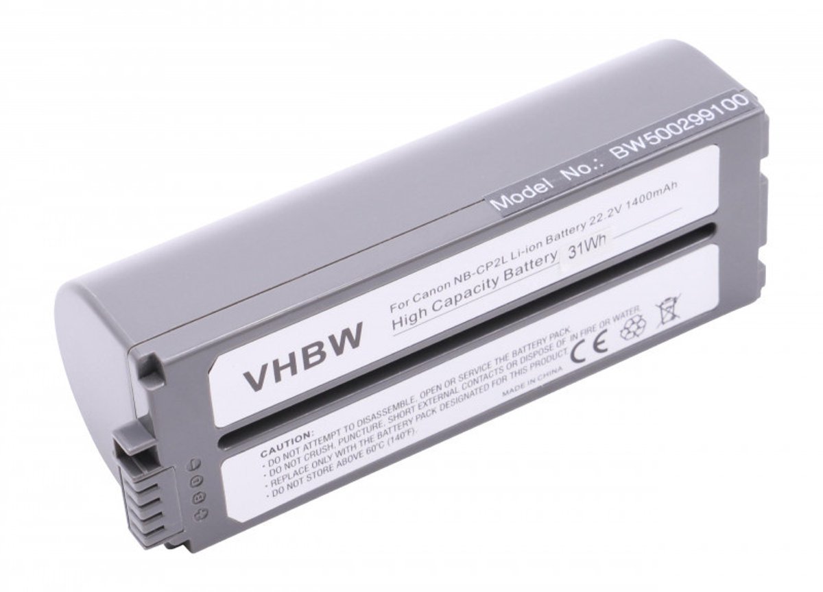 Accu compatibel met Canon Selphy printers - vervangt NB-CP1L en NB-CP2L / 1400 mAh
