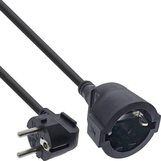 Rallonge électrique CEE 7/7 (coudée) - CEE 7/3 (droite) | 3x 1,50 mm ...