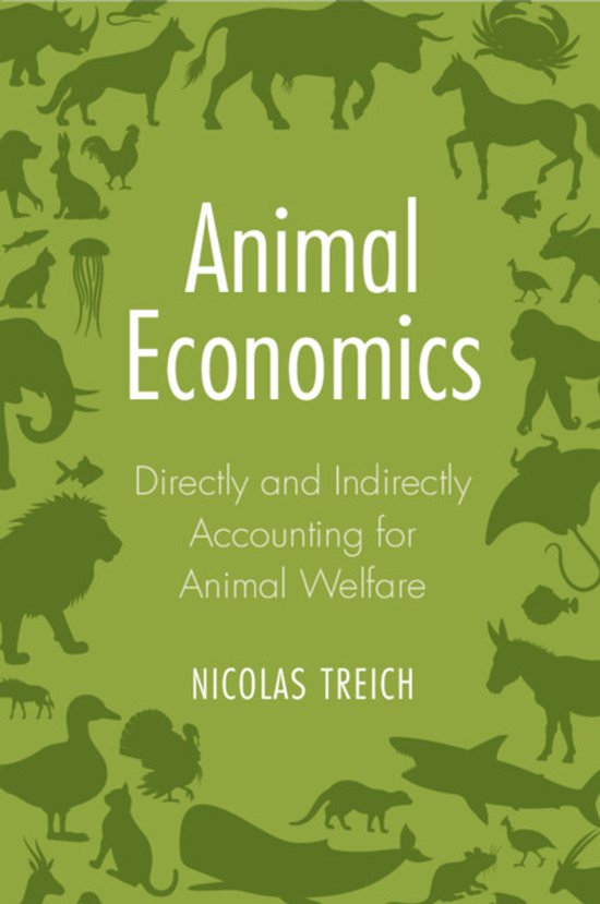Boek met de titel Animal Economics, met daarin dierenfiguren in groen.
