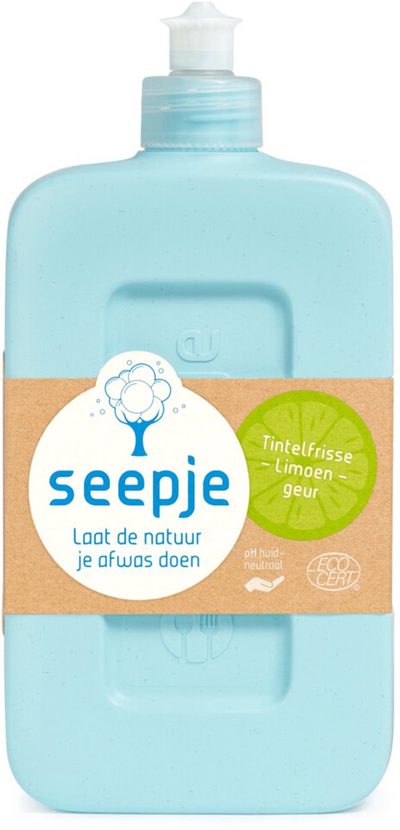 Seepje Afwasmiddel Tintelfrisse Limoen Geur - 2 x 500 ml - Voordeelverpakking