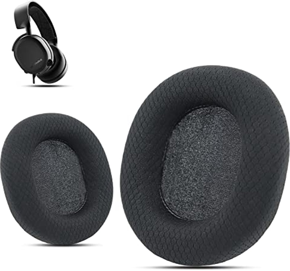 Comfortabele vervangende oorkussens voor gaming headsets - zwart
