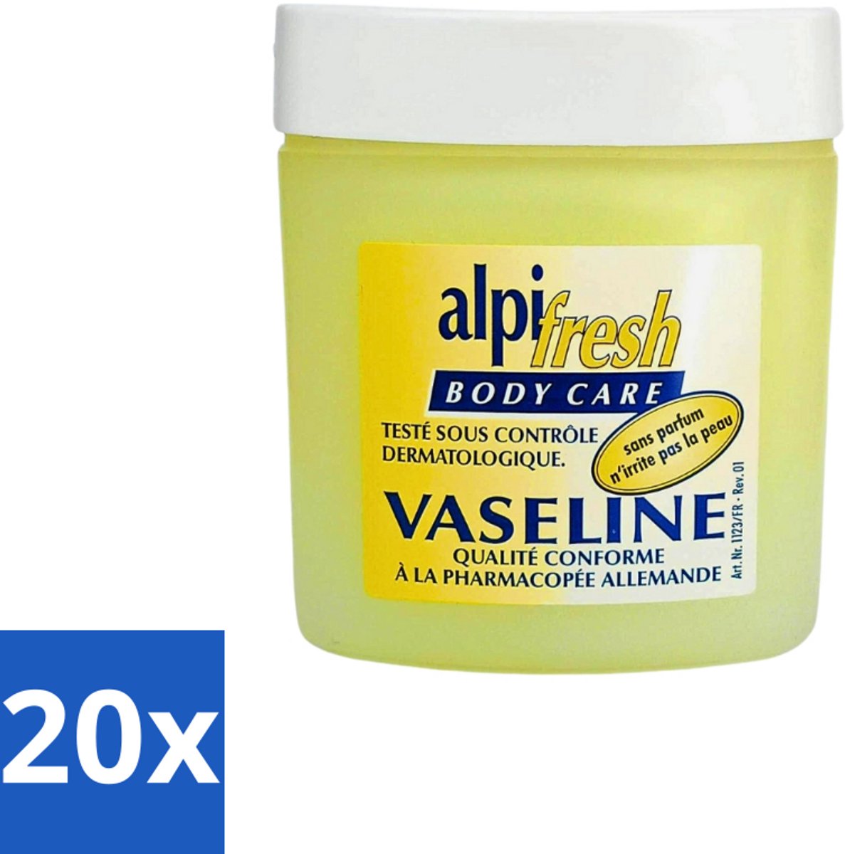 20 x Alpi-Fresh - Handcrème Vaseline - Bescherming & Hydratatie - 250 ml - Handcreme - Handbescherming - Hydratatie - Droge Huid - Kou Bescherming