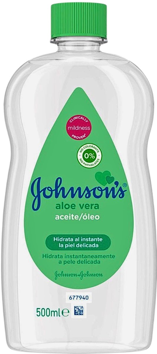 20 x Johnson's - Baby Olie - Aloe Vera - Hydrateerd Gevoelige Huid - 500 ml - Babyolie - Aloe Vera - Gevoelige Huid - Melkkorst Verwijderen - Hydraterende Olie — afbeelding 2